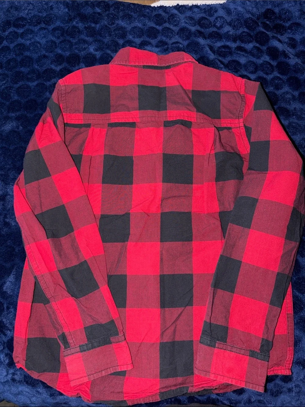 The Children's Place Red and Black Buffalo Plaid Button-Down Shirt